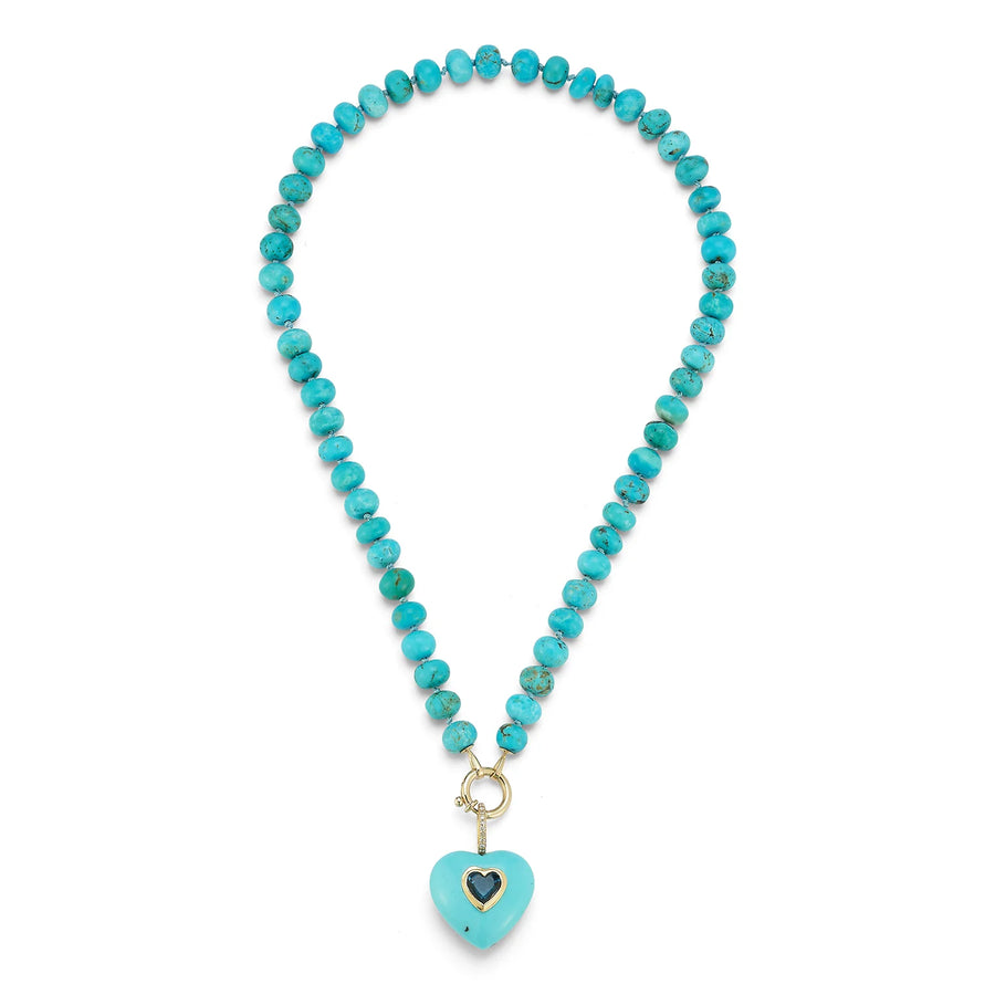 Turquoise Stone Heart Pendant