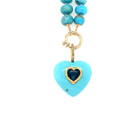 Turquoise Stone Heart Pendant