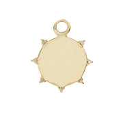 Diamond Sunbeam Medallion Charm