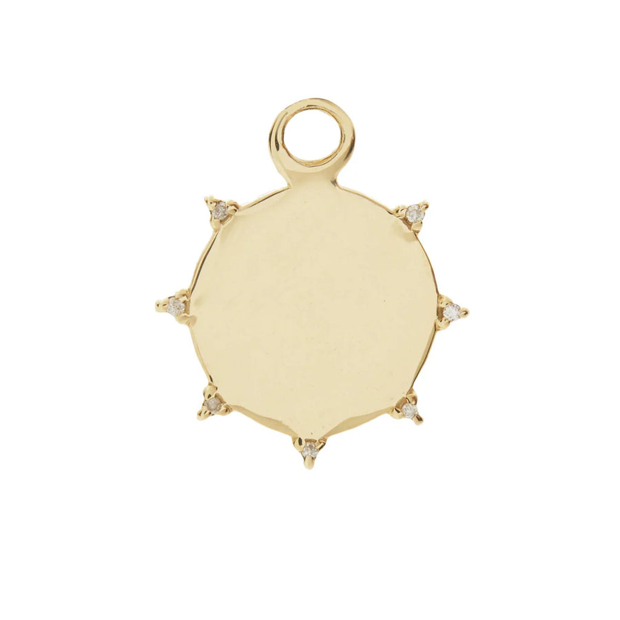 Diamond Sunbeam Medallion Charm